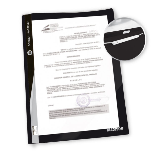 FOLDER PLAST. T-5 NEGRO T/O