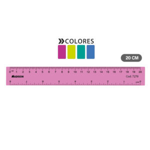 CR REGLA DE 20 CM. TRANSP. COL.SURTIDOS YOU