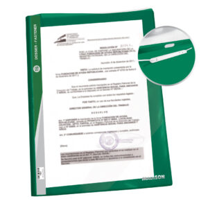 FOLDER PLAST. T-5 VERDE T/O