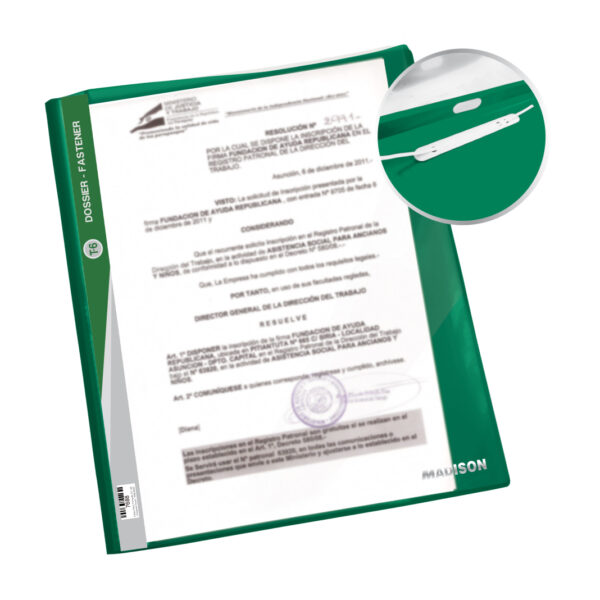 FOLDER PLAST. T-6 VERDE T/C