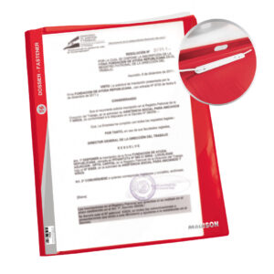 FOLDER PLAST. T-6 ROJO T/C