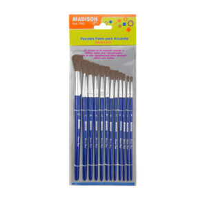 JGO.DE PINCELES P/ACUARELA AZUL MADISON