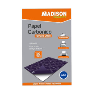 PAPEL CARBONICO AZUL T/O (100HJS.)