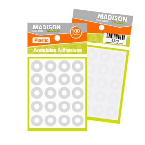ARANDELAS ADHESIVAS PLAST. (100 PZS.)