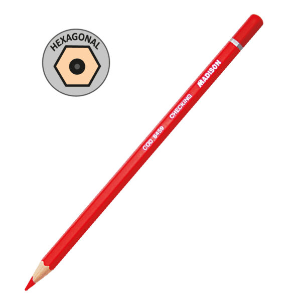 LAPIZ ROJO CHECK. HEXAG. DEPPED (12PZS.)