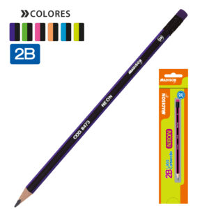 LAPIZ NEGRO 2B TRI. C/BOR. NEON (12PZS.) YOU