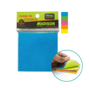 NOTAS DE CONT. 76X76MM. FLUOR 5 COL. (100 HJS.)