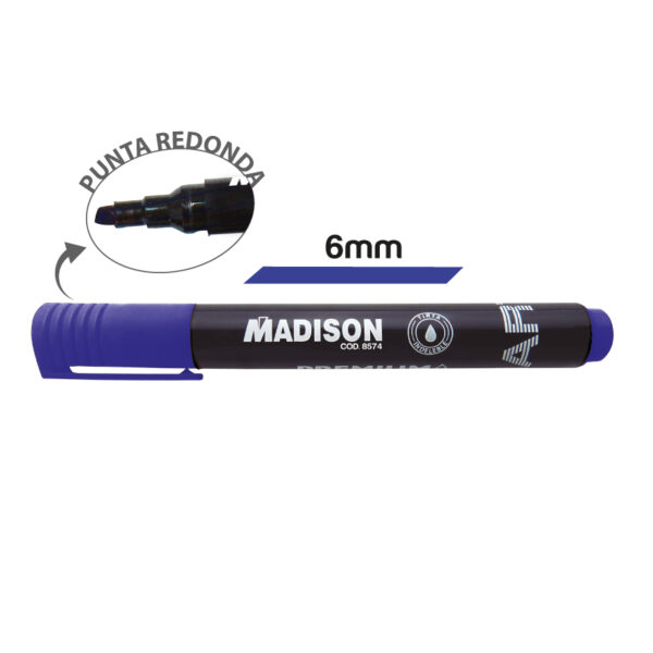MARCAD PERM. No.990 AZUL P./RECTA (12PZS) SMART