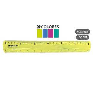 REGLA DE 30CM. FLEXIBLE 4 COLORES