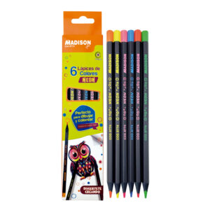 LAPICES DE 6 COLORES NEON