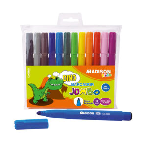 MARCADORES JUMBO PUNTA REDONDA 12 COLORES