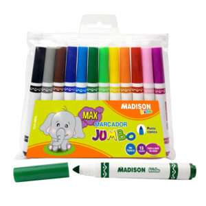MARCADORES JUMBO PUNTA CONICA 12 COLORES