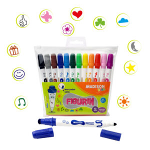 MARCADORES CON SELLO 12 COLORES