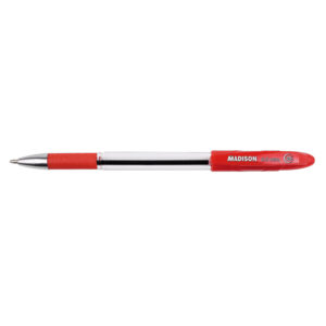 BOLIGRAFO ROJO 0.5MM PUNTA METALICA NO.25 WORK (12 PZS)