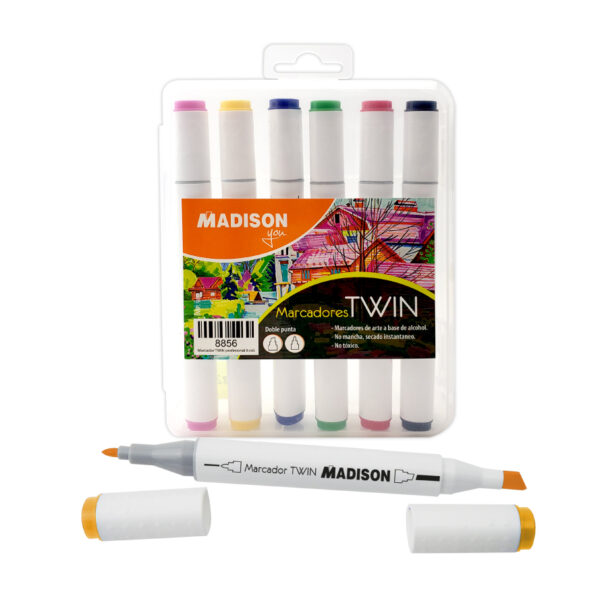 MARCADOR TWIN PROFESIONAL 6 COLORES