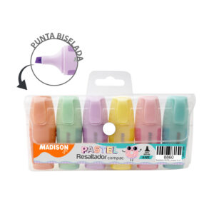 RESALTADOR PASTEL COMPAC 6 COLORES