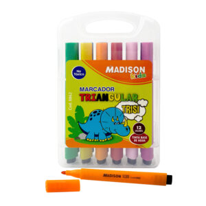 MARCADOR JUMBO TRIANGULAR 12 COLORES