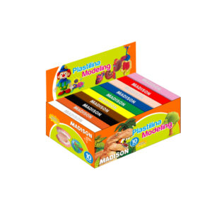 PLASTILINA MARQUETA 10COLORES/CJA.