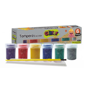 TEMPERA GLITTER 6 COLORES MADISON