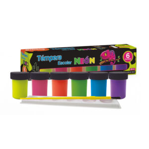 TEMPERA FLUORESCENTE 6 COLORES MADISON
