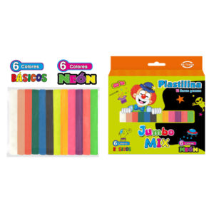 PLASTILINA JUMBO MIX 12 COL. MADISON