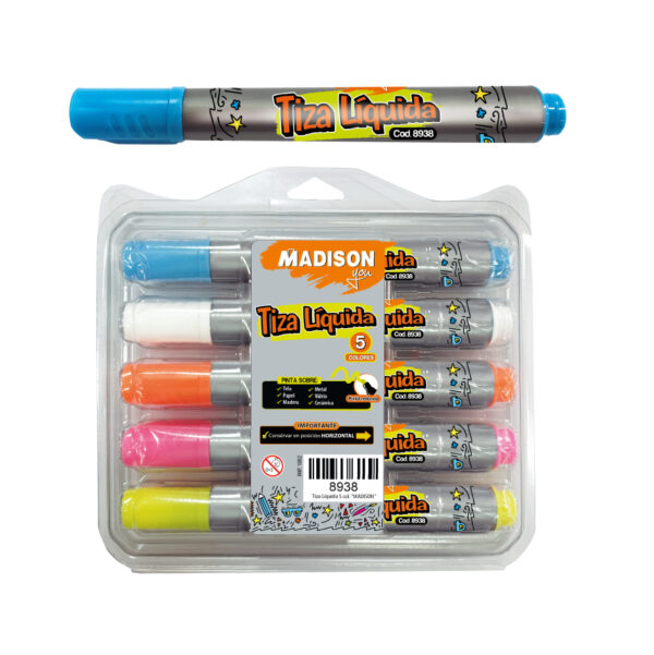 TIZA LIQUIDA 5 COLORES "MADISON"