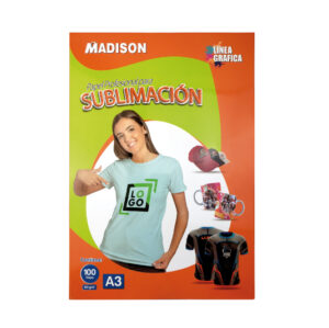 PAPEL P/SUBLIMADO A3 100GR.(100HJS.)"MADISON"
